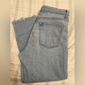 Topshop Light Blue Straight Leg Jeans